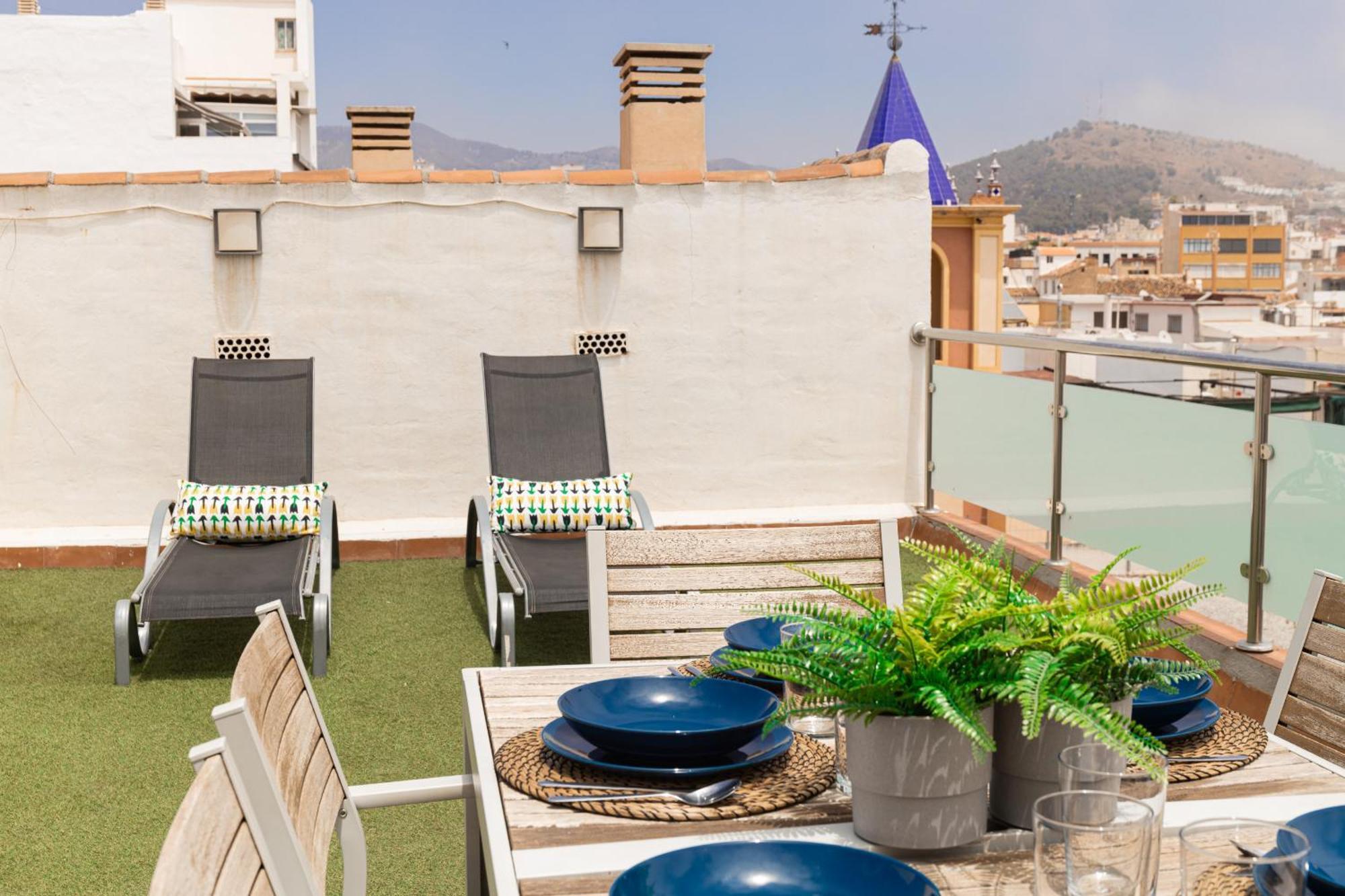 马拉加C103 - Sunny Terrace, Old Town Views公寓 外观 照片